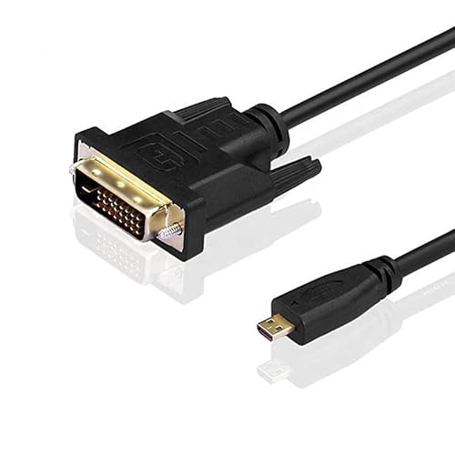 La Brodée Micro HDMI auf DVI Adapter Kabel, Micro HDMI Stecker auf DVI 24+1 DVI-D Kabel Stecker für Monitor/Display/Projektor Video Konverter Kabel (1 m) von La Brodée