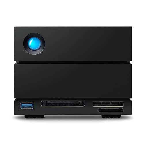 LaCie 2big Dock Thunderbolt 3 28TB externe Festplatte, 3.5 Zoll, Thunderbolt 3, RAID 1, 2, USB-C + Card Reader, PC & Mac, inkl. 5 Jahre Rescue Service, Modellnr.: STLG28000400 von LaCie