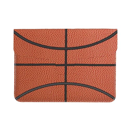 Basketball-Textur, Laptop-Hülle aus Leder, Notebook-Tasche, Laptop-Hülle, Tablet-Aktentasche von LaVami