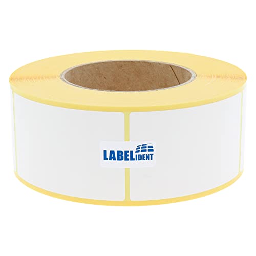 Labelident Thermoetiketten auf Rolle - 50 x 80 mm - 2.000 BPA-freie Thermodirekt Etiketten Eco auf 3 Zoll (76,2 mm) für Standard- und Industriedrucker von Labelident