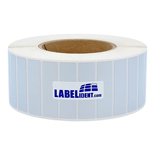 Labelident Thermotransfer-Etiketten auf Rolle silber - 55 x 15 mm - 5.000 Polyester PET Etiketten auf 1 Rolle(n), 3 Zoll (76,2 mm), Typenschild Etiketten selbstklebend von Labelident