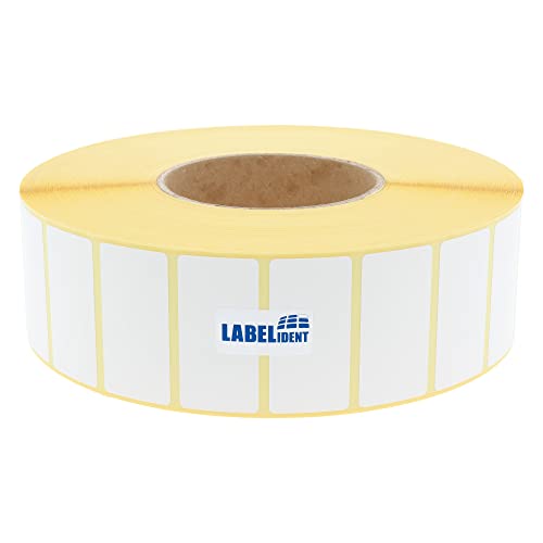 Labelident Thermotransfer-Etiketten auf Rolle weiß - 52 x 25 mm - 5.000 Haftetiketten auf 1 Rolle(n), 3 Zoll (76,2 mm) Kern, Rollenetiketten Papier, selbstklebend von Labelident