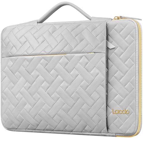 Lacdo 360° Rundumschutz Laptop Tasche Hülle für 16 Zoll Neu MacBook Pro M3 Pro Max/M2 M1 Pro/Max A2991 A2780 A2485 A2141, 15 Zoll Surface Laptop 5 4 3, Surface Book 3 2, Himmel Grau von Lacdo