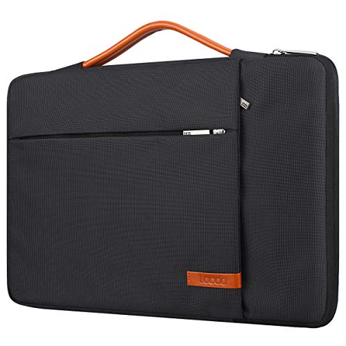 Lacdo 360° Rundumschutz Laptop Tasche Schutzhülle für 14 Zoll ASUS Lenovo Acer HP Chromebook, Lenovo IdeaPad 14, 14 Zoll Acer Swift 3, Huawei MateBook D 14, HP Pavilion 14, ASUS VivoBook 14, Schwarz von Lacdo