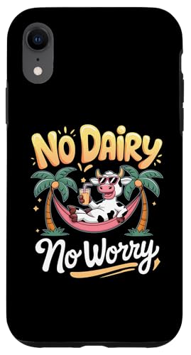 Hülle für iPhone XR No Dairy No Worry Milch Milch Allergie Laktoseintoleranz von Lactose Intolerance Awareness Gifts