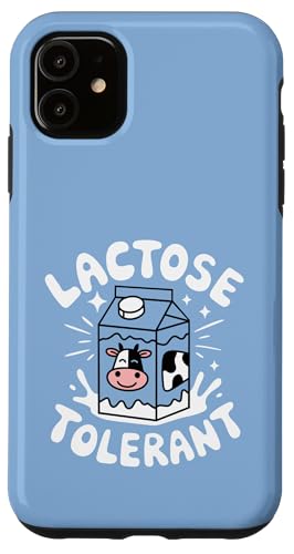 Hülle für iPhone 11 Laktosetolerant Lustige Milch Humor Kuh Bauer Liebe Milch Meme von Lactose Tolerant Funny Pro Dairy Cow Milk Drinker