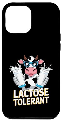 Hülle für iPhone 12 Pro Max Laktosetolerant lustig Milch Humor Kuh hält Milch lustig von Lactose Tolerant Funny Pro Dairy Cow Milk Drinker