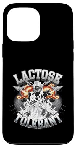 Hülle für iPhone 13 Pro Max Laktosetolerant Lustige Milch Humor Retro Milch Trinken von Lactose Tolerant Funny Pro Dairy Cow Milk Drinker