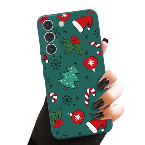 Lafunda Weihnachten Hülle für Samsung Galaxy A14 5G weich Silikon Handyhülle mit süß Mützen Christmas Motiv Schutzhülle Ultradünn Stoßfest Bumper Case für Samsung Galaxy A14 5G Grün 3 von Lafunda