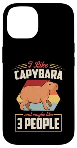 Hülle für iPhone 14 Ich mag Capybara und vielleicht mag ich 3 Leute von Laidback Capybara Merch With a Wholesome Aesthetic