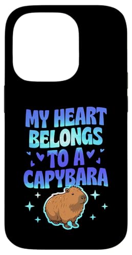 Hülle für iPhone 14 Pro Mein Herz gehört zu einem Capybara-Valentinstag von Laidback Capybara Merch With a Wholesome Aesthetic