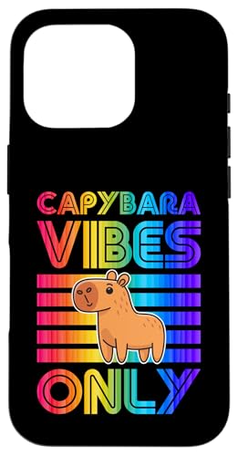 Hülle für iPhone 16 Pro Capybara Vibes Nur Capybara Love im Retro-Stil von Laidback Capybara Merch With a Wholesome Aesthetic