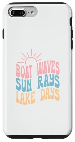 Hülle für iPhone 7 Plus/8 Plus Boot Wellen Sonnenstrahlen See Tage Sommer Spaß Urlaub von Lake Outdoors Boating Fishing Summer Vacation Tees