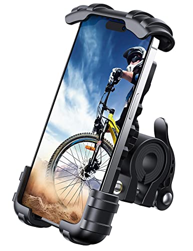 Lamicall Handyhalterung Fahrrad, Handyhalter Motorrad - Universal 360° Fahrrad Halter für iPhone 15/14 Pro Max Plus, SE, 13/12 Pro Max Mini, 11 Pro Max, Xs, XR, X, 8, 7, Samsung S23 S22, Smartphone von Lamicall
