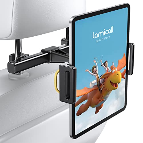 Lamicall Tablet Halterung Auto, Tablet Kopfstützenhalter - 2024 Universal KFZ Halter für iPad Pro 9.7, 11, 12.9, 13, iPad Air Mini 6 5 4 3 2, Switch, Tab, Smartphone, Tablet mit 4.7-13 Zoll von Lamicall