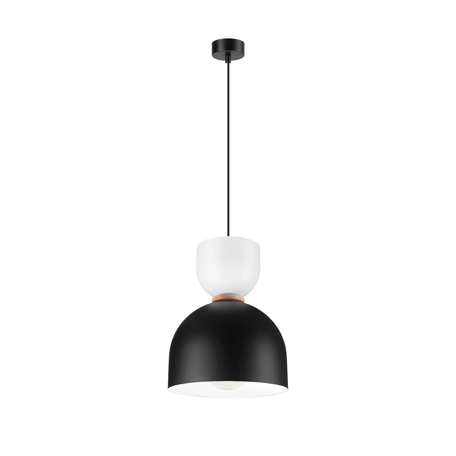 Hängeleuchte Clementine, schwarz/weiß, 1-flammig, E27 von Lamkur Lighting