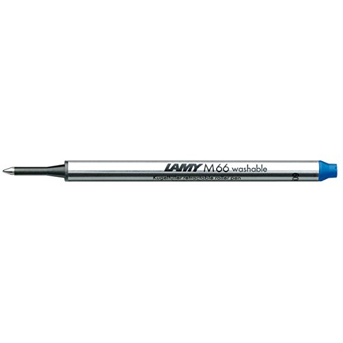 LAMY 1225078 M 66 Mine 821 – Tintenroller-Mine aus Metall in der Farbe Blau für LAMY Tintenroller ohne Kappe – Strichbreite B von Lamy