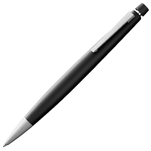 Lamy 2000 black Druckbleistift – edler Minenbleistift in robustem Gehäuse aus Polycarbonat – perfekt ausbalanciert – Bleistift mit Feinstrichmine M 41 in Strichbreite 0,5 mm & Radiertip von Lamy