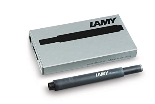 Lamy LT10BKB T 10 Tinte 825 – Tintenpatrone mit großem Tintenvorrat in der Farbe Schwarz für alle Lamy Patronenfüllhaltermodelle – 5 Stück / 1,25 ml von Lamy