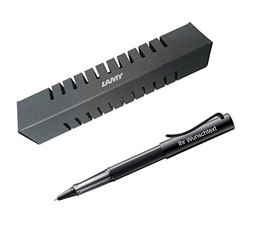 Lamy Tintenroller Al-star Modell 371, inkl. Laser-Gravur, Farbe schwarz (black) von Lamy