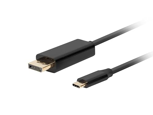 LANBERG USB-C auf DISPLAYPORT Stecker/Stecker, 1,0 m, 4 K, 60 Hz, Schwarz von Lanberg