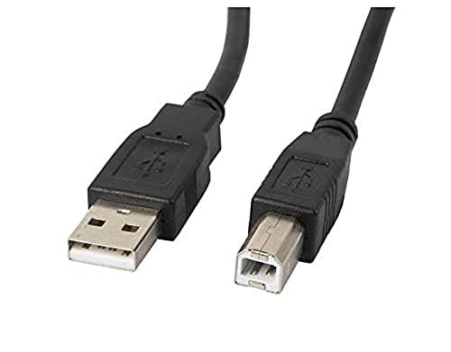 Lanberg CA-USBA-11CC-0018-BK USB 2.0 A-Stecker auf USB 2.0 B-Stecker Kabel mit Ferritenkern, 1,8m schwarz von Lanberg