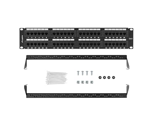 Lanberg Patch Panel 48 Ports 2U 19? Cat.6 schwarz Marke von Lanberg