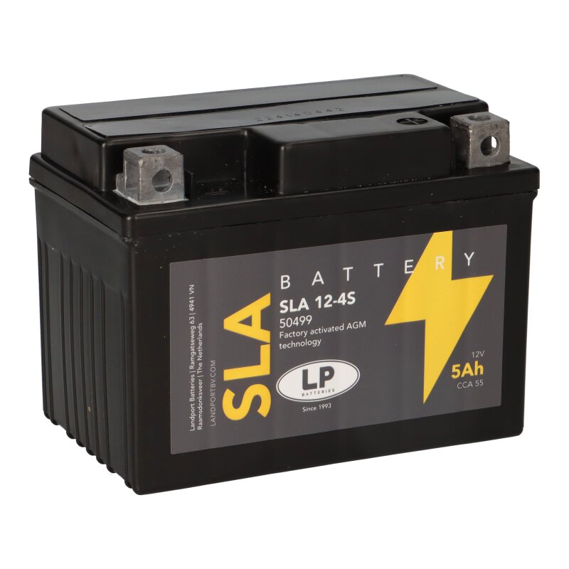 Batterie AGM SLA 12V 5Ah für Motorrad Startbatterie MS SLA 12-4S von Landport