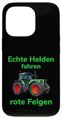 Echte Helden fahren rote Felgen Trecker Traktor Landwirt Hülle für iPhone 13 Pro von Landwirt T-Shirts und Bekleidung Bauer nordishland