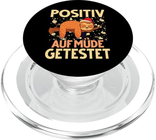 Nachthemd Schlafanzug Positiv Auf Müde Getestet Faultier PopSockets PopGrip für MagSafe von Langschläfer Pyjama Morgenmuffel Faulpelz Kostüm