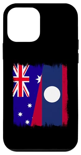 Hülle für iPhone 12 mini Australien Laos halbe Flagge Australische laotische Wurzeln von Lao Peoples Democratic Republic Laos Flag Design