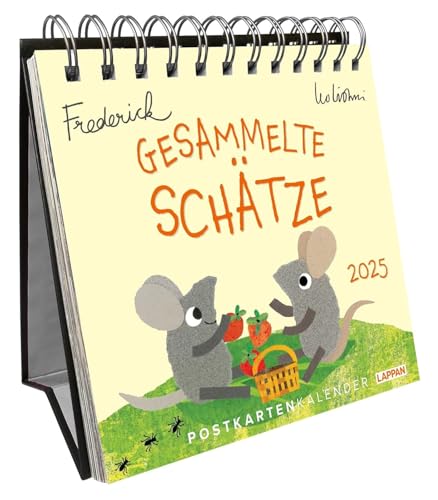 Frederick - Gesammelte Schätze - Postkartenkalender 2025 - Lappan-Verlag - Tischkalender mit 53 wunderschönen Zeichnungen von Leo Leonnis und Zitaten dazu - 17 cm x 18 cm von Lappan