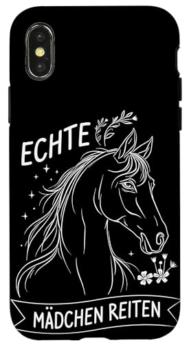 Echte Mädchen Reiten Pferde Abenteuer Hülle für iPhone X/XS von Larimö Horsing