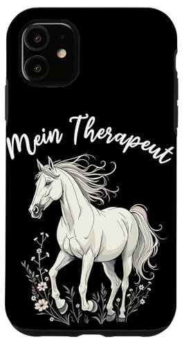 Mein Therapeut Pferd Blumen Freiheit Hülle für iPhone 11 von Larimö Horsing