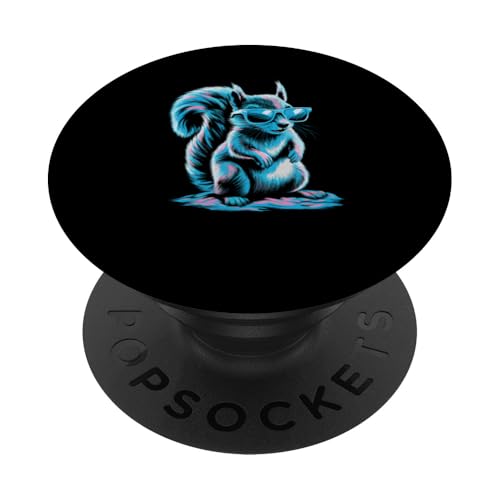 Cooler Eichhörnchen Sonnenbrille Eichhörnchen PopSockets mit austauschbarem PopGrip von Laroli Aesthetic Art