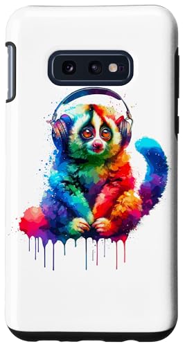 Hülle für Galaxy S10e Farbenfrohe Splash Art Kopfhörern Langsamer Loris von Laroli Aesthetic Art