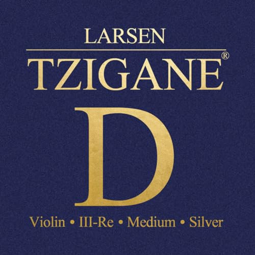 LARSEN STRINGS Violin Saiten Tzigane Multifilament-Fiberkern D Silber medium von Larsen