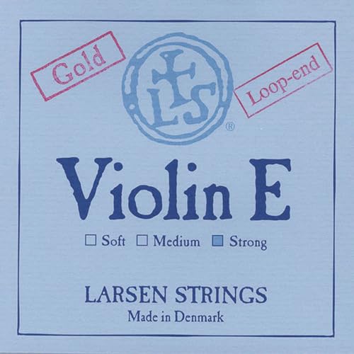 Larsen Violin Saiten Original Synthetic,Fiber Core E Gold, rostfreier Sahl, vergoldet mit Schlinge, strong von Larsen
