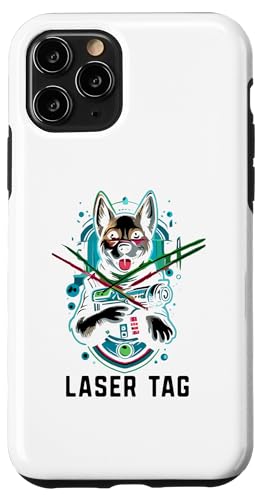 Hülle für iPhone 11 Pro Dog Laser Tag Player Laser Shooting von Laser Tag Shooting Player Gifts