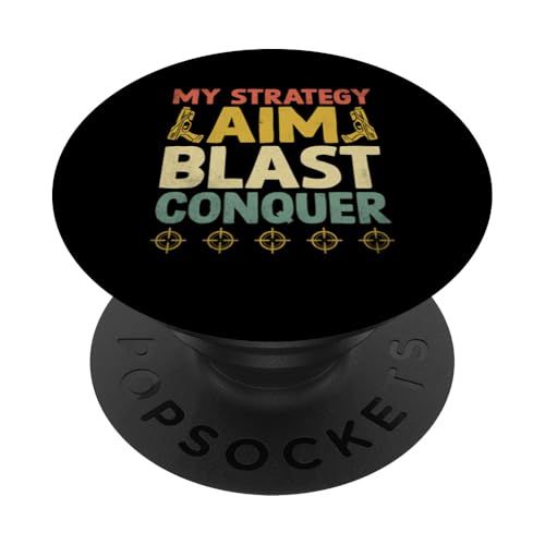 Mein Strategieziel Blast Conquer PopSockets mit austauschbarem PopGrip von Laser Tag Shooting Player Gifts