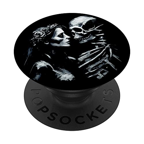 Death's Bride Dark Romance Gothic Love Dark Art Skeleton PopSockets mit austauschbarem PopGrip Death's Bride Dark Romance Gothic Love Dark Art Skeleton PopSockets mit austauschbarem PopGrip von Last Gasp Graphics
