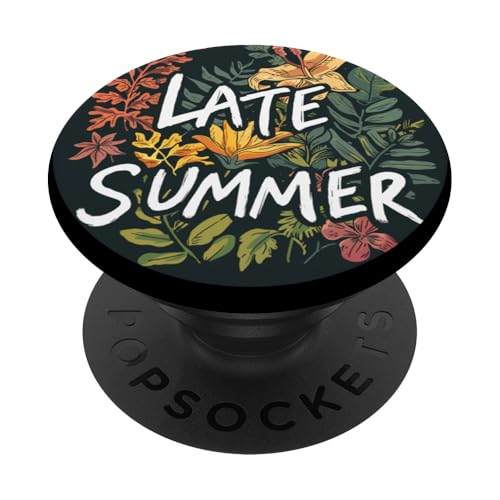 Lustiges Spätsommer-Emblem für einen lässigen Touch PopSockets mit austauschbarem PopGrip von Late Summer Outfit