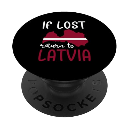 Lettische Flagge PopSockets Klebender PopGrip von Latvian Gifts