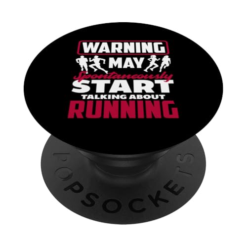 Achtung Kann Spontan Über Laufen Reden Starten PopSockets mit austauschbarem PopGrip von Laufen Marathon Fitness Liebhaber Jogger Geschenk