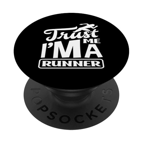 Läufer Laufen Vertrauen Training Fitness Sport PopSockets mit austauschbarem PopGrip von Laufen Marathon Fitness Liebhaber Jogger Geschenk