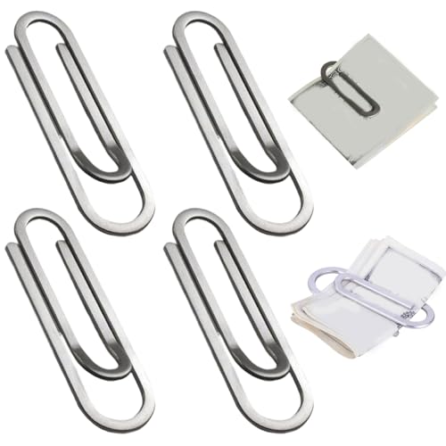 Büroclip, 4PCS Edelstahl Minimalistische Geldclips für Bargeld, leicht zu verwendende Geldclips für Männer Büroclip, 4PCS Edelstahl Minimalistische Geldclips für Bargeld, leicht zu verwendende Geldclips für Männer von Lawnrden