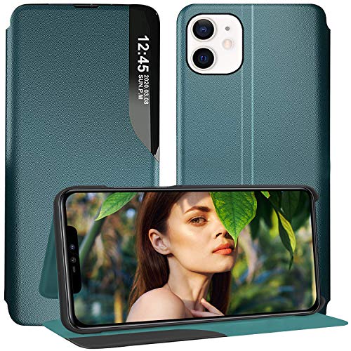 Kompatibel mit iPhone 12 Hülle Case Leder 2 in 1 Silikon Ultra Dünn Slim Magnet Ständer Handyhülle 360 Grad Stoßfest Original Tasche PU Flip Cover Brieftasche Etui Schutzhülle für iPhone 12 von Layeri