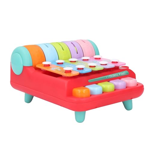 Klavier Klopft Percussion Toy, Pädagogisches Interaktives Lernspielzeug Klavier Klopfen Spielzeugmusikinstrumente für Baby (Rot) von Lazmin112