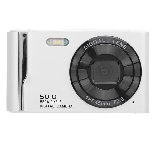 Kompaktkamera, 4K 50MP HD Anti-Shake-Digitalkamera für die Fotografie (White) von Lazmin112