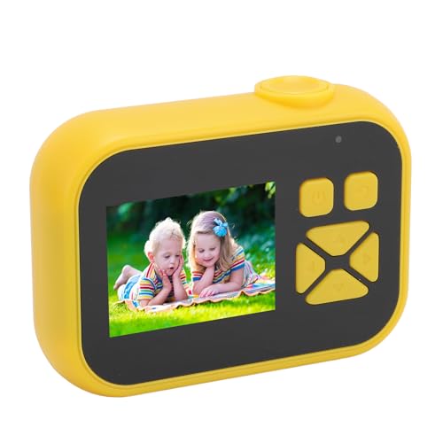 Kompaktkamera, Stoßfeste 24 MP HD 4-Fach Digitalzoom-Digitalkamera mit 2,0-Zoll-Bildschirm für Geburtstagsgeschenke (Yellow) von Lazmin112